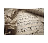 HETVBNS Sheet Music Tapestry Wall Hanging - 60"x90" Aesthetic Tapestries Soft Polyester Wall Art Decor Large Tapestry for Bedroom Living Room Dorm Backdrop, Hanging Kit Included