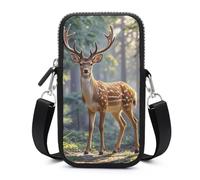 HETVBNS Sika Deer Cell Phone Bag with Detachable Strap, Aesthetic Mini Sling Bag Small Crossbody Bag for Phone