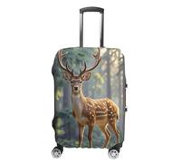 HETVBNS Sika Deer Luggage Cover, Elastic Luggage Protector Fits 19-32in Suitcases, Washable & Anti-Scratch Suitcase Cover for Men Women, style, M, Classic
