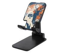 HETVBNS Silhouette Santa Claus Phone Stand for Desk - Adjustable & Foldable Tablet Stand Portable Cell Phone Stand Holder Compatible with 4-13" Smartphones, Tablets