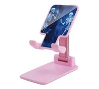 HETVBNS Skeleton on Display Phone Stand for Desk - Adjustable & Foldable Tablet Stand Portable Cell Phone Stand Holder Compatible with 4-13" Smartphones, Tablets