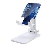 HETVBNS Skeleton on Display Phone Stand for Desk - Adjustable & Foldable Tablet Stand Portable Cell Phone Stand Holder Compatible with 4-13" Smartphones, Tablets