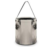 HETVBNS Sketch Style Cat Candy Bag Halloween Trick Or Treat Bucket 7.9x8.3in, Reusable Gift Bags for Party Holiday Wedding
