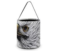 HETVBNS Sketching An Eagle Candy Bag Halloween Trick Or Treat Bucket 7.9x8.3in, Reusable Gift Bags for Party Holiday Wedding