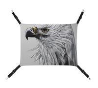 HETVBNS Sketching an Eagle Pet Hammock for Cats & Dogs, Soft Breathable Canvas Hanging Hammock with Adjustable Straps, Comfortable & Durable Hanging Bed for Small to Medium Pets