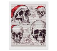 HETVBNS Sketchy Skulls Diamond Painting Kits for Adults, Full Round Drill DIY Diamond Art for Beginners, 5D Gem Art and Crafts for Home Wall Decor 16"x20"