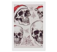 HETVBNS Sketchy Skulls Diamond Painting Kits for Adults, Full Round Drill DIY Diamond Art for Beginners, 5D Gem Art and Crafts for Home Wall Decor 8"x12"
