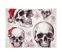 HETVBNS Sketchy Skulls Tapestry Wall Hanging - 60"x80" Aesthetic Tapestries Soft Polyester Wall Art Decor Large Tapestry for Bedroom Living Room Dorm Backdrop, Hanging Kit Included