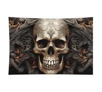 HETVBNS Skulls Tapestry Wall Hanging - 60"x90" Aesthetic Tapestries Soft Polyester Wall Art Decor Large Tapestry for Bedroom Living Room Dorm Backdrop, Hanging Kit Included