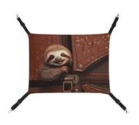 HETVBNS Sloth on Zipper Pet Hammock for Cats & Dogs, Soft Breathable Canvas Hanging Hammock with Adjustable Straps, Comfortable & Durable Hanging Bed for Small to Medium Pets