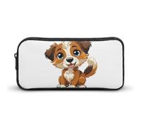 HETVBNS Small Dog Pencil Case Large Capacity Zipper Pouch, Durable Pencil Box Organizer, Portable Small Cosmetic Bag for Office, Travel