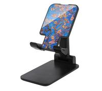 HETVBNS Small Peach Flowers Phone Stand for Desk - Adjustable & Foldable Tablet Stand Portable Cell Phone Stand Holder Compatible with 4-13" Smartphones, Tablets