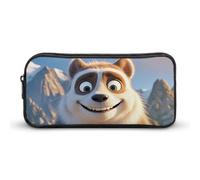 HETVBNS Smiling Animal Pencil Case Large Capacity Zipper Pouch, Durable Pencil Box Organizer, Portable Small Cosmetic Bag for Office, Travel