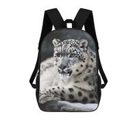 HETVBNS Snow Leopard Backpack for Women Men, Durable 600D Polyester Bookbag with Large Capacity, Lightweight 17 Inch Laptop Backpack Minimalism Casual Daypack for Work, Travel