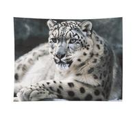 HETVBNS Snow Leopard Tapestry Wall Hanging - 30"x40" Aesthetic Tapestries Soft Polyester Wall Art Decor Large Tapestry for Bedroom Living Room Dorm Backdrop, Hanging Kit Included