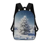 HETVBNS Snow Pine Tree Christmas Backpack for Women Men, Durable 600D Polyester Bookbag with Large Capacity, Lightweight 17 Inch Laptop Backpack Minimalism Casual Daypack for Work, Travel