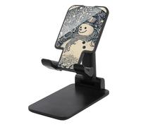 HETVBNS Snowman Christmas Snowball Phone Stand for Desk - Adjustable & Foldable Tablet Stand Portable Cell Phone Stand Holder Compatible with 4-13" Smartphones, Tablets