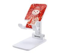 HETVBNS Snowman Window Grilles Phone Stand for Desk - Adjustable & Foldable Tablet Stand Portable Cell Phone Stand Holder Compatible with 4-13" Smartphones, Tablets