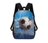 HETVBNS Soccer Ball Water Backpack for Women Men, Durable 600D Polyester Bookbag with Large Capacity, Lightweight 17 Inch Laptop Backpack Minimalism Casual Daypack for Work, Travel