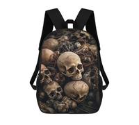 HETVBNS Some Skull Shapes Backpack for Women Men, Durable 600D Polyester Bookbag with Large Capacity, Lightweight 17 Inch Laptop Backpack Minimalism Casual Daypack for Work, Travel