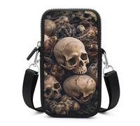 HETVBNS Some Skull Shapes Cell Phone Bag with Detachable Strap, Aesthetic Mini Sling Bag Small Crossbody Bag for Phone