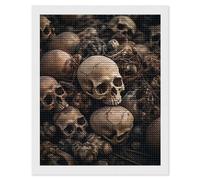 HETVBNS Some Skull Shapes Diamond Painting Kits for Adults, Full Round Drill DIY Diamond Art for Beginners, 5D Gem Art and Crafts for Home Wall Decor 16"x20"