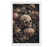 HETVBNS Some Skull Shapes Diamond Painting Kits for Adults, Full Round Drill DIY Diamond Art for Beginners, 5D Gem Art and Crafts for Home Wall Decor 8"x12"