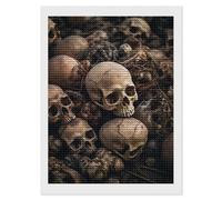 HETVBNS Some Skull Shapes Diamond Painting Kits for Adults, Full Round Drill DIY Diamond Art for Beginners, 5D Gem Art and Crafts for Home Wall Decor 12"x16"