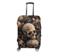 HETVBNS Some Skull Shapes Luggage Cover, Elastic Luggage Protector Fits 19-32in Suitcases, Washable & Anti-Scratch Suitcase Cover for Men Women, style, L, Classic