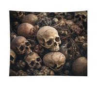HETVBNS Some Skull Shapes Tapestry Wall Hanging - 50"x60" Aesthetic Tapestries Soft Polyester Wall Art Decor Large Tapestry for Bedroom Living Room Dorm Backdrop, Hanging Kit Included