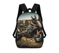 HETVBNS Sport Motorcycle Backpack for Women Men, Durable 600D Polyester Bookbag with Large Capacity, Lightweight 17 Inch Laptop Backpack Minimalism Casual Daypack for Work, Travel