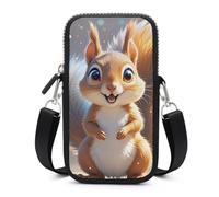 HETVBNS Squirrel Cell Phone Bag with Detachable Strap, Aesthetic Mini Sling Bag Small Crossbody Bag for Phone