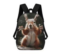 HETVBNS Squirrel Funny Animal Backpack for Women Men, Durable 600D Polyester Bookbag with Large Capacity, Lightweight 17 Inch Laptop Backpack Minimalism Casual Daypack for Work, Travel