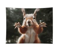 HETVBNS Squirrel Funny Animal Tapestry Wall Hanging - 30"x40" Aesthetic Tapestries Soft Polyester Wall Art Decor Large Tapestry for Bedroom Living Room Dorm Backdrop, Hanging Kit Included