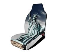 HETVBNS Statue of Liberty Breathable Car Seat Cover Front Car Seat Protector with Elastic Edge Car Seat Pads Car Interior Accessories Fits For