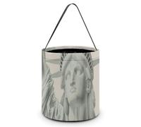 HETVBNS Statue of Liberty Candy Bag Halloween Trick Or Treat Bucket 7.9x8.3in, Reusable Gift Bags for Party Holiday Wedding