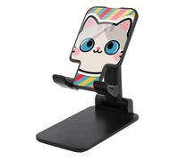 HETVBNS Sticker Cat Phone Stand for Desk - Adjustable & Foldable Tablet Stand Portable Cell Phone Stand Holder Compatible with 4-13" Smartphones, Tablets