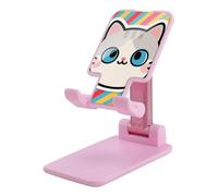 HETVBNS Sticker Cat Phone Stand for Desk - Adjustable & Foldable Tablet Stand Portable Cell Phone Stand Holder Compatible with 4-13" Smartphones, Tablets