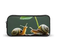 HETVBNS Strawberry Snail Pencil Case Large Capacity Zipper Pouch, Durable Pencil Box Organizer, Portable Small Cosmetic Bag for Office, Travel