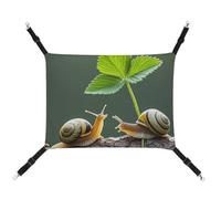 HETVBNS Strawberry Snail Pet Hammock for Cats & Dogs, Soft Breathable Canvas Hanging Hammock with Adjustable Straps, Comfortable & Durable Hanging Bed for Small to Medium Pets