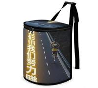 HETVBNS Strive to Make Money in 2025 Car Trash Can with Lid, Leakproof Hanging Automotive Trash Bin, Waterproof Garbage Storage Bag for Vehicles, RV, Bathroom, Office