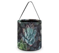 HETVBNS Succulent Plants Candy Bag Halloween Trick Or Treat Bucket 7.9x8.3in, Reusable Gift Bags for Party Holiday Wedding