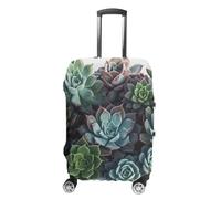 HETVBNS Succulent Plants Luggage Cover, Elastic Luggage Protector Fits 19-32in Suitcases, Washable & Anti-Scratch Suitcase Cover for Men Women, style, Small, Classic