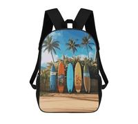 HETVBNS Surf's Up Surfboard Backpack for Women Men, Durable 600D Polyester Bookbag with Large Capacity, Lightweight 17 Inch Laptop Backpack Minimalism Casual Daypack for Work, Travel