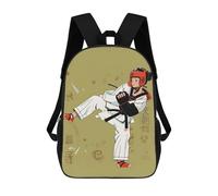 HETVBNS Taekwondo Design Backpack for Women Men, Durable 600D Polyester Bookbag with Large Capacity, Lightweight 17 Inch Laptop Backpack Minimalism Casual Daypack for Work, Travel