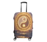 HETVBNS Taiji Ocean Luggage Cover, Elastic Luggage Protector Fits 19-32in Suitcases, Washable & Anti-Scratch Suitcase Cover for Men Women, style, L, Classic