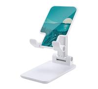 HETVBNS Teal Blue Phone Stand for Desk - Adjustable & Foldable Tablet Stand Portable Cell Phone Stand Holder Compatible with 4-13" Smartphones, Tablets