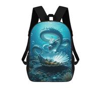 HETVBNS The Dragon King Backpack for Women Men, Durable 600D Polyester Bookbag with Large Capacity, Lightweight 17 Inch Laptop Backpack Minimalism Casual Daypack for Work, Travel