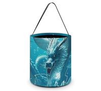 HETVBNS The Dragon King Candy Bag Halloween Trick Or Treat Bucket 7.9x8.3in, Reusable Gift Bags for Party Holiday Wedding
