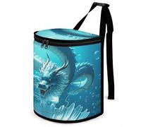 HETVBNS The Dragon King Car Trash Can with Lid, Leakproof Hanging Automotive Trash Bin, Waterproof Garbage Storage Bag for Vehicles, RV, Bathroom, Office